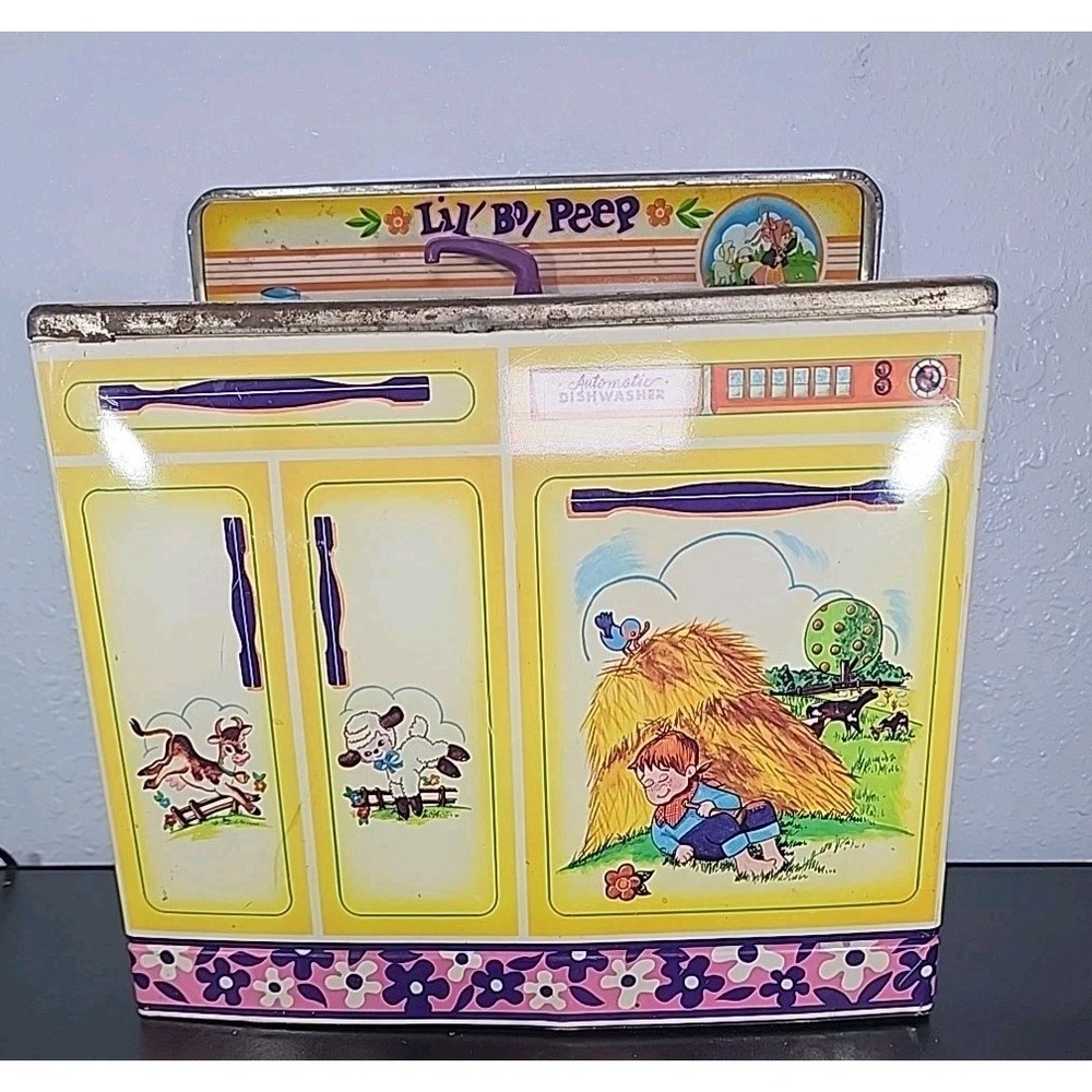 VTG Little "Lil Bo Peep" Wolverine Tin Litho Metal Play‎ Kitchen Stove~Model 522